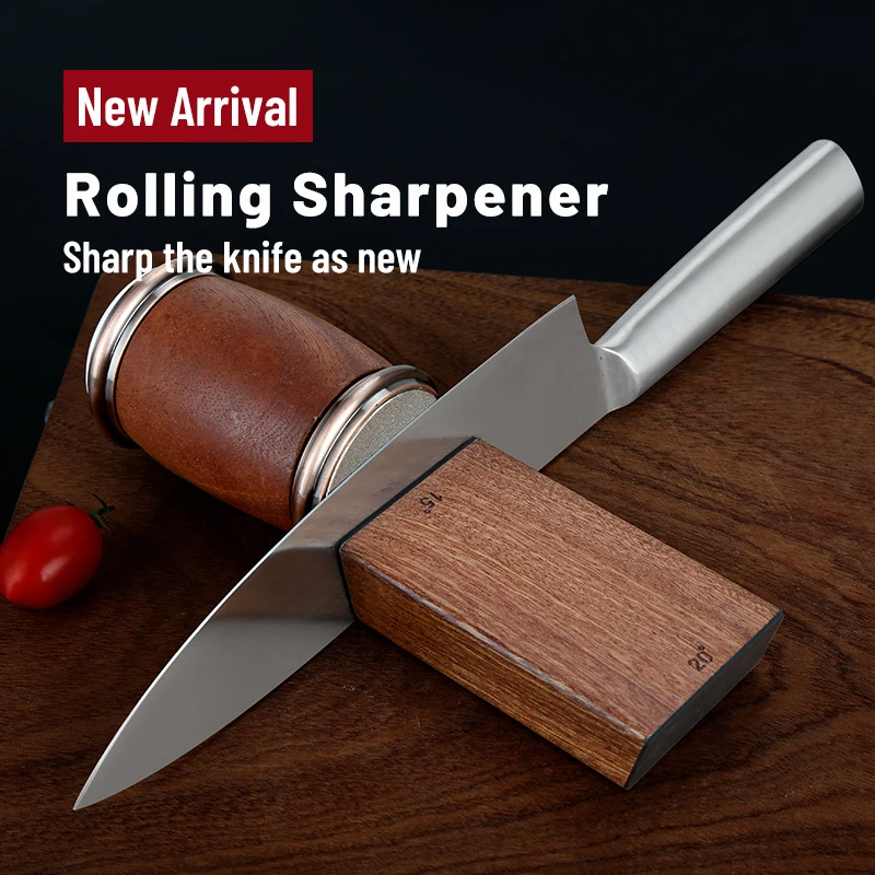 Hot Sale Detachable Sharpening Stone Kit Manual Tumbler Diamond Knife Sharpener Roller Rolling Knife Sharpener Set for Knives