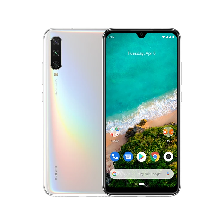 Смартфон Xiaomi Mi A3 глобальная версия 4 Гб + 128 ГБ Snapdragon 665 камера 48 МП экран 6 09 дюйма сканер отпечатков пальцев