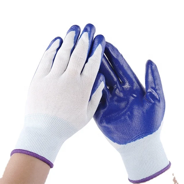  CE 4131 13 г безопасные строительные садовые перчатки анти-масляные черные нитриловые пальмовые