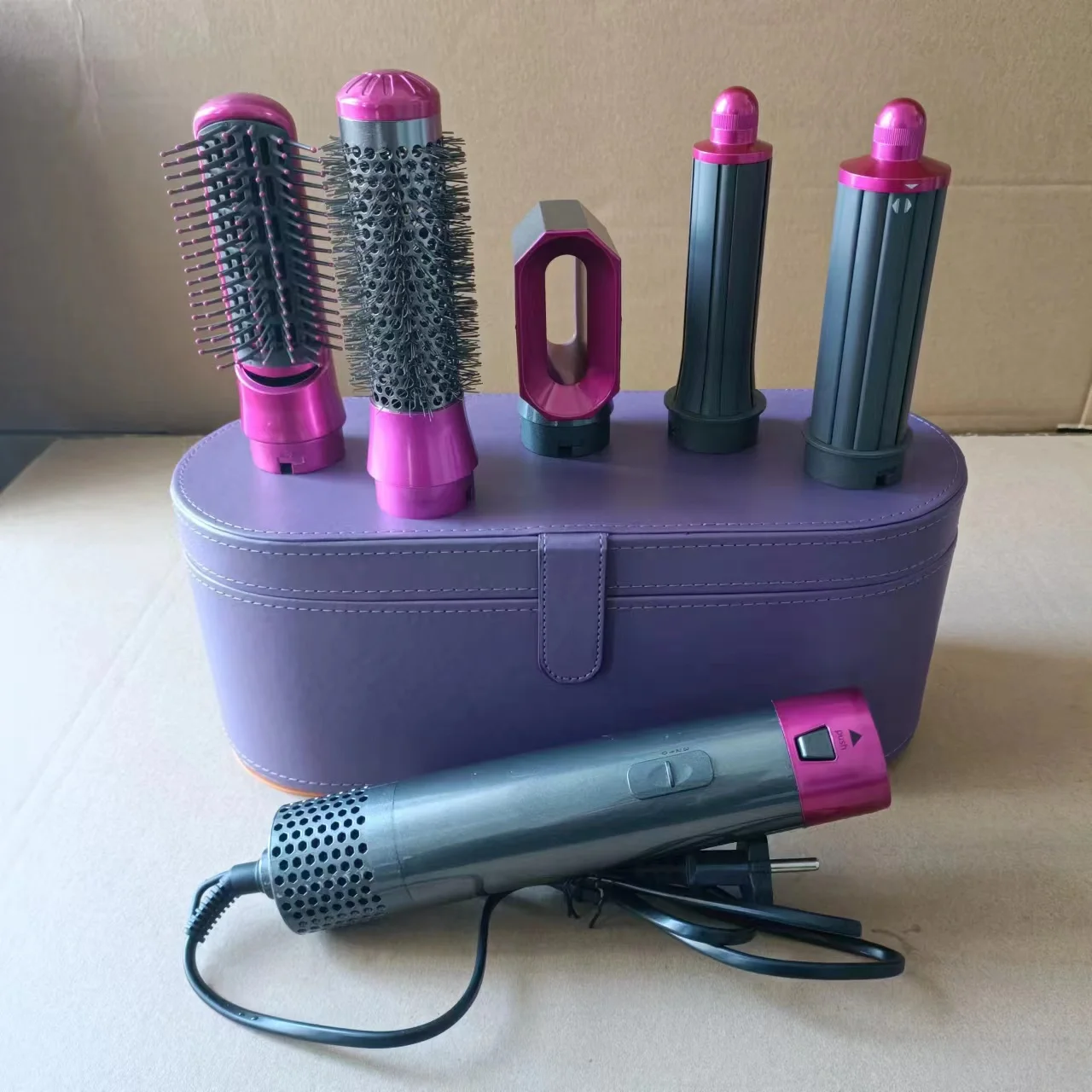 5 in 1 Professional Hair Styling Blow Dryer Brush Straightener Hot air Comb styler wrap adjustable 30mm 40mm Hair Curler