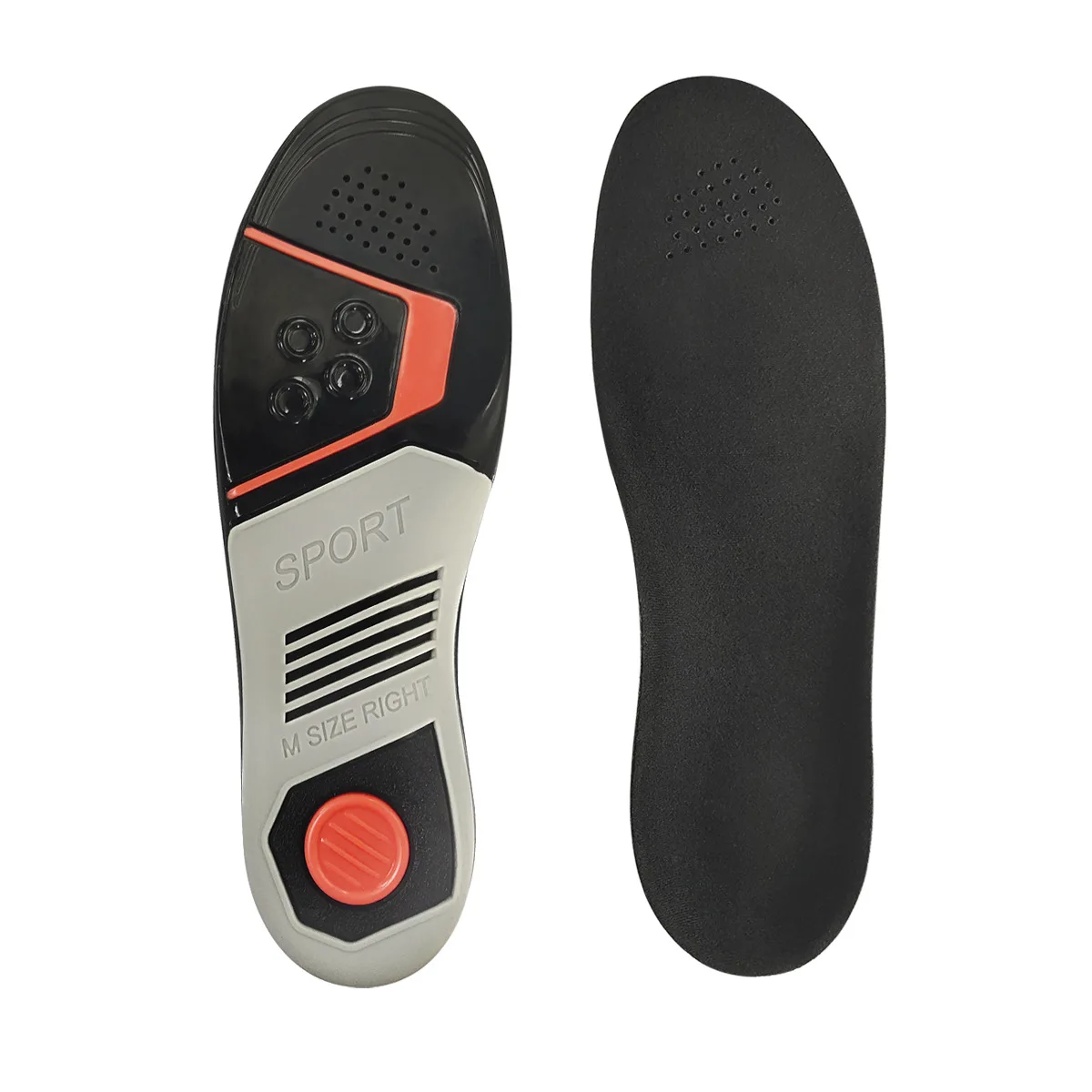 Olian Factory Sports Massaging Silicone Gel Insoles TPE Arch Support Orthopedic Plantar Fascilitis Running Insole