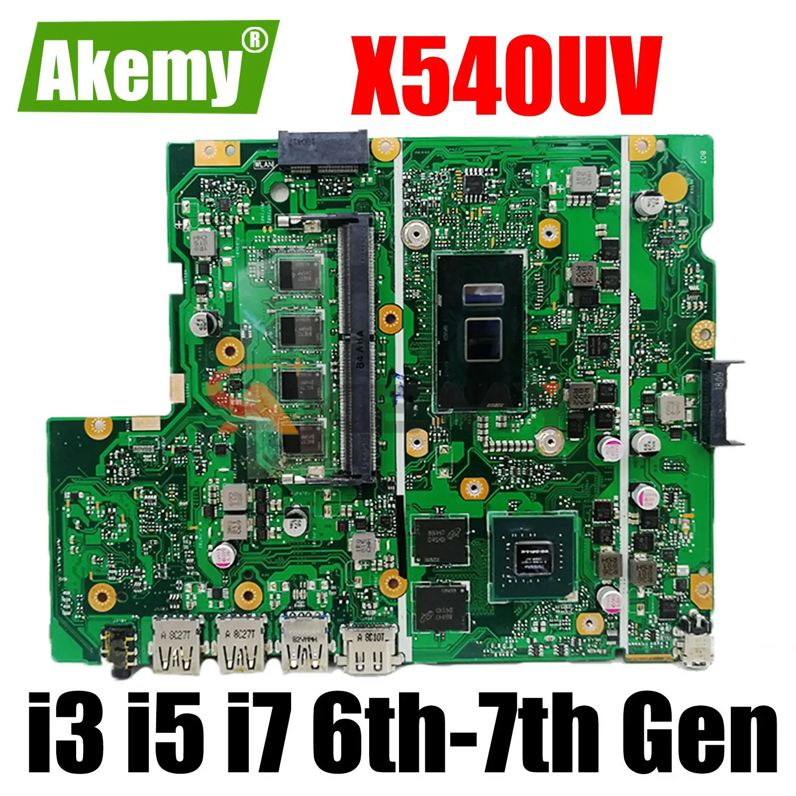 Материнская плата для ноутбука X540UV ASUS X540U X540UB X540UA I3-I5-I7 6-го поколения 7-го 4G или 8G RAM 100% Working Testd