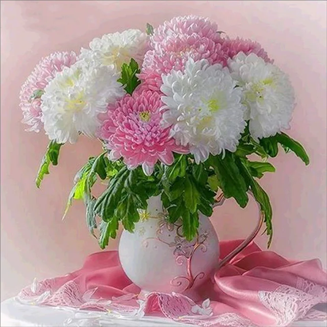 3D Diy цветочная ваза, вышивка крестиком, Алмазная мозаика, Декор для дома, ваза, алмазная живопись