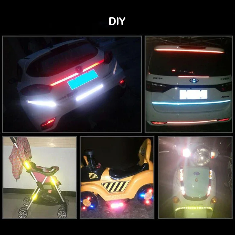 High Reflective Sticker Tape 8m*1cm Bike Fluorescent Warning MTB Stickers Cycling Bicycle Tapes Helmet Motorcycle Scooter DIY