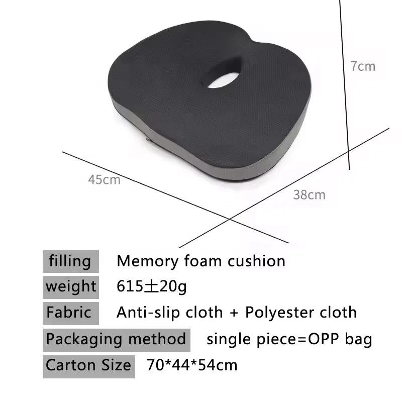 Coccyx Hip Pressure Relief Cushion Hemorrhoid Pillow Pads Adult Car Seat Cushion Orthopedic Memory Foam Cushion for office