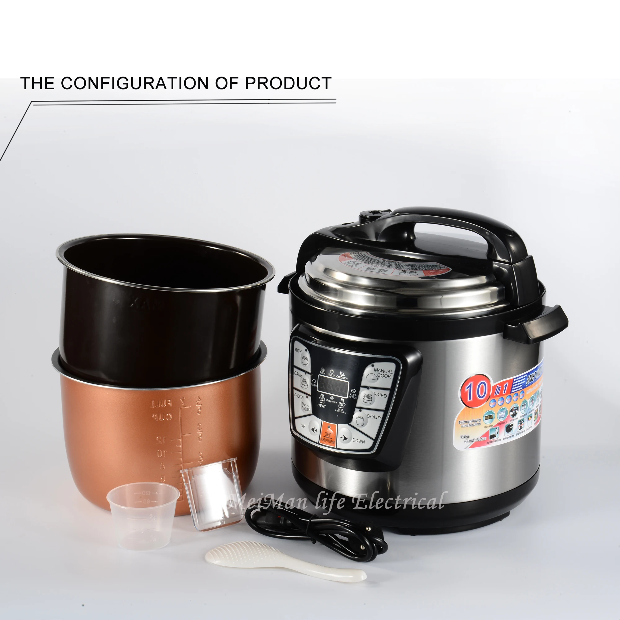 6l Electric Pressure Cooker eBay shopify hot sale 1000w Power national multi Pressure Cooker with CE CB GCC