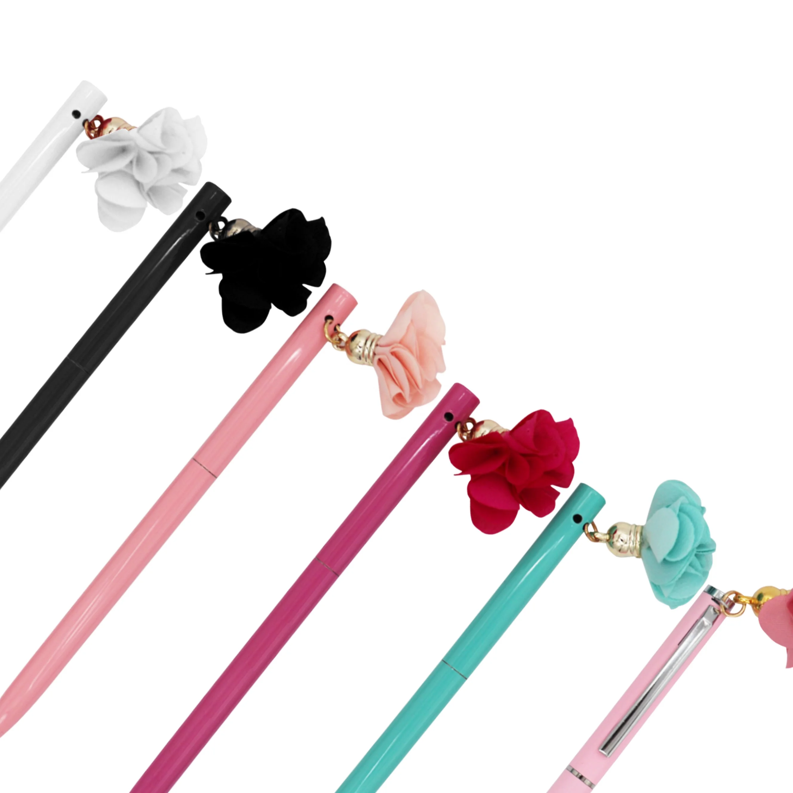 New products customized logo Colorful slim pen novelty Pendant clip metal gift ball pen