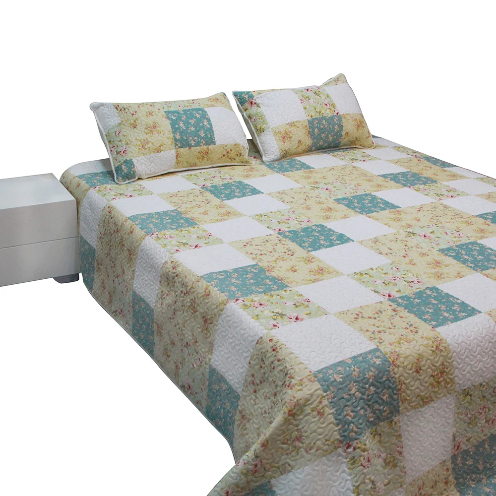 Floral Summer Quilt Bedspreads Soft Warm Household Ultrasonic Bedspread From China