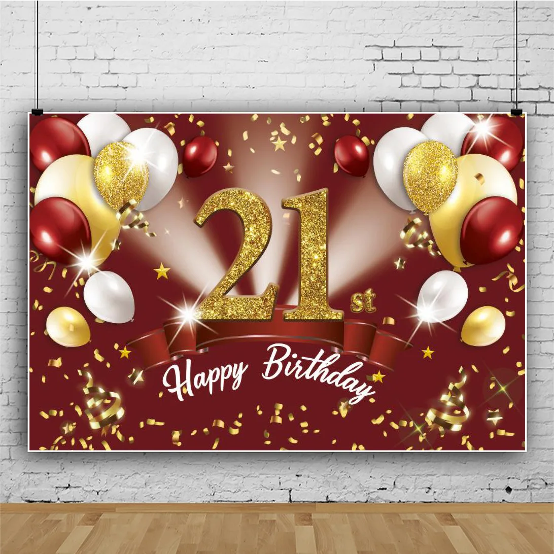 18 years old 21 years old champagne gold rose gold happy birthday cross-border new photo material photography background