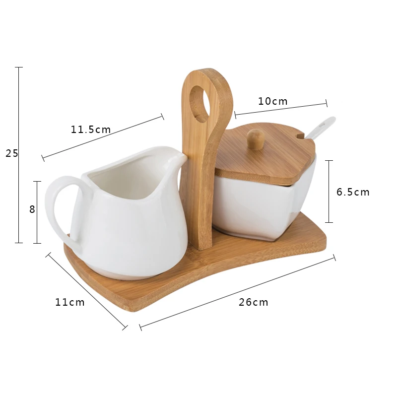 Amazon Hot sale Elegant Heart Shaped Porcelain Ceramic Sugar Pot and Creamer Set