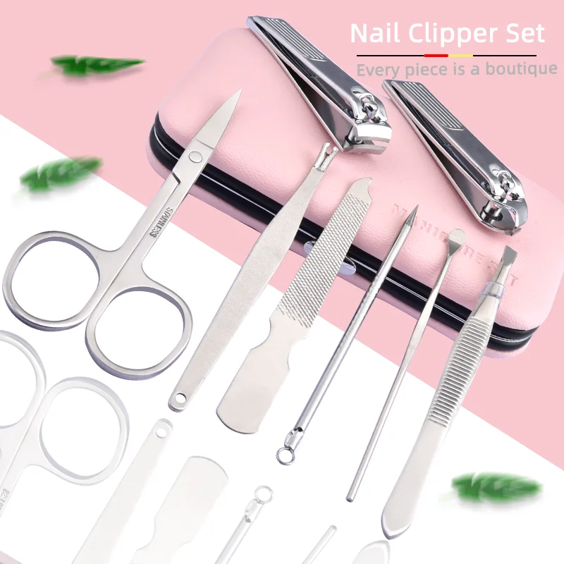 OEM/Custom high quality Mens Women Travel Manicure Set Pedicure Kit/Grooming Nail Cutter Kit Nail Art Tools Nail clipper set