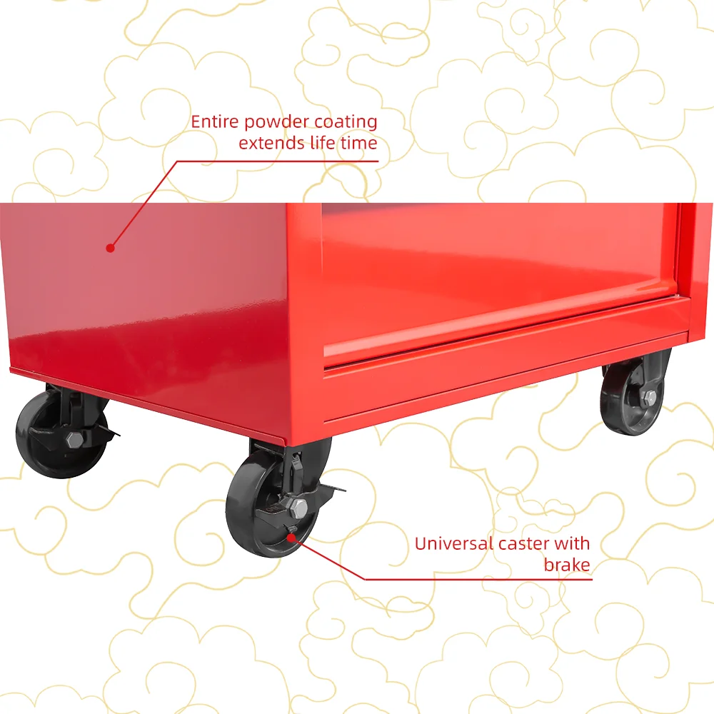 26 inch tool cart on wheels 6 drawers tool chest workshop garage rolling tool cart cabinet with handle