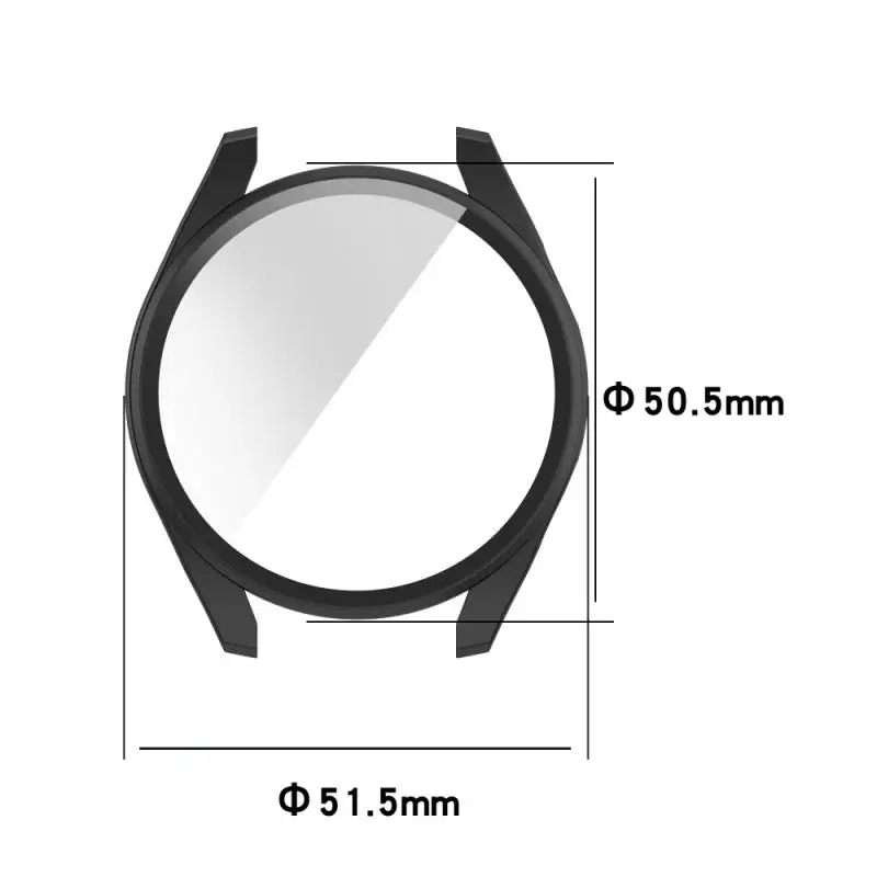 Защитный чехол для часов Huawei Watch 3 pro GT2 Pro 46 мм из твердого поликарбоната с закаленным стеклом полная защита