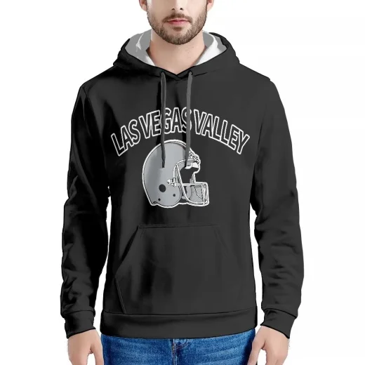 MOQ 1 Las Vegas Raiders Football Fans Custom Hoodie Autumn Long Sleeve Pullover Sweatshirts for Men Hoodies