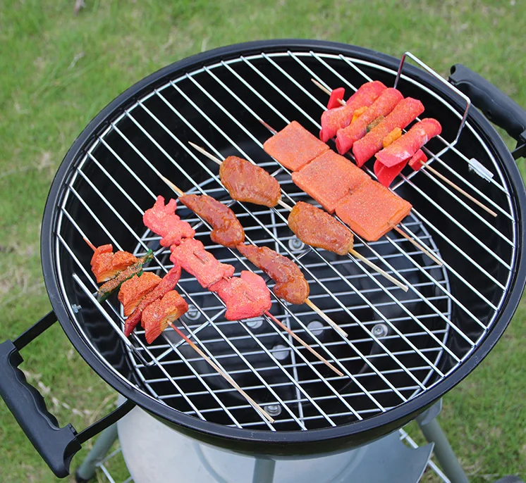 Round Kettle Outdoor Charcoal Grill Terrace Party Portable Barbeque Camping Picnic Tool BBQ Supplies