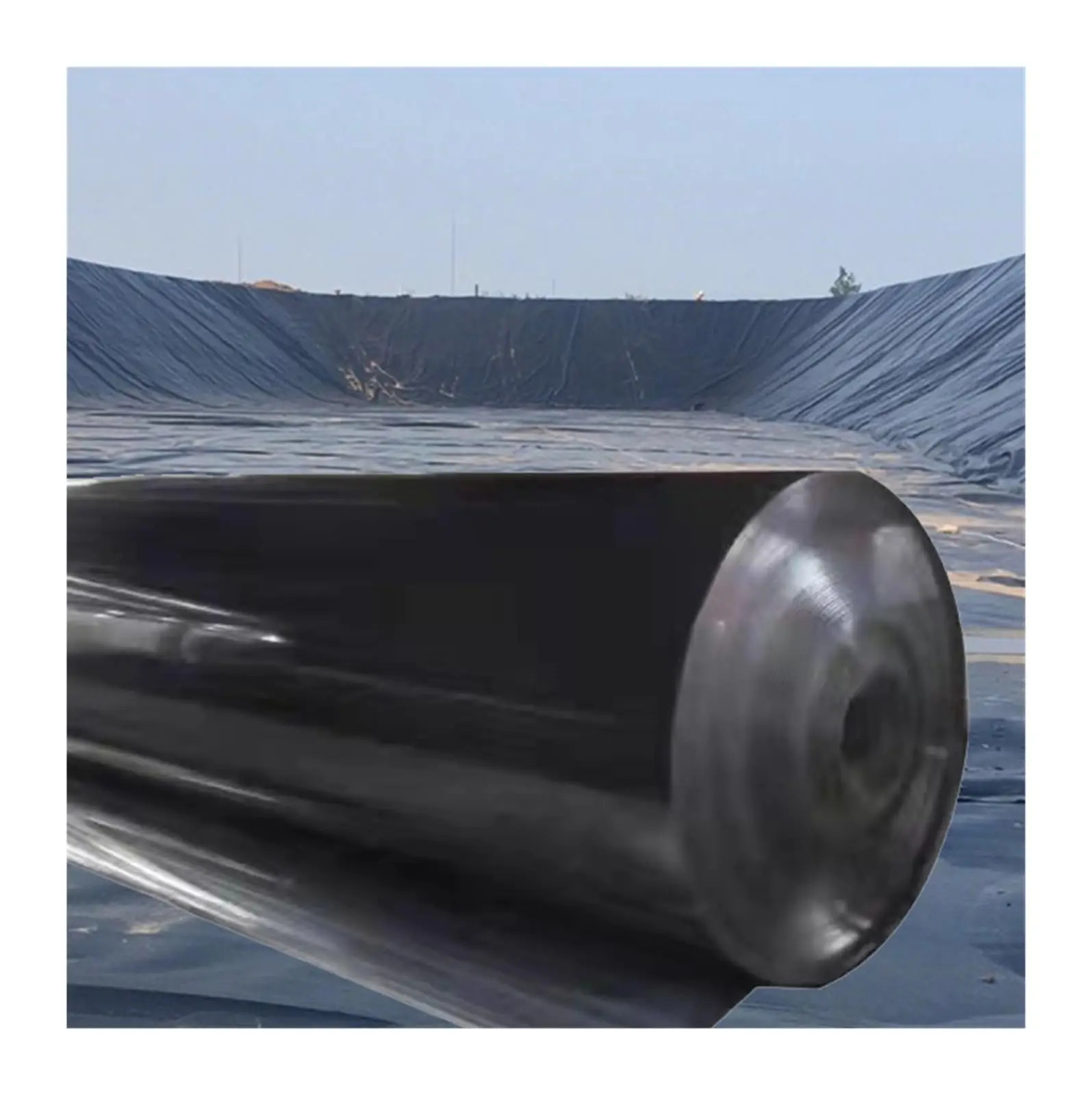 Polyethylene Geomembrane Sheet 1.0mm 1.5mm HDPE Geomembrane Canal Liner for Rivers Ponds