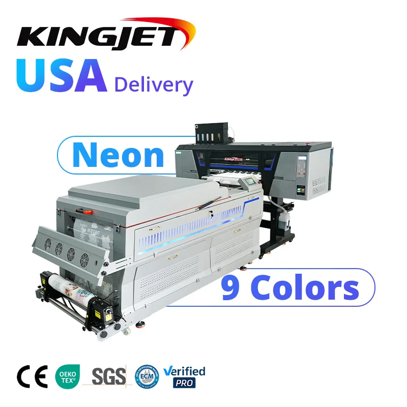 Kingjet 60cm dtf impresora dtf printer printing machine xp600 imprimante dtf printer bundle dft t shirt drf printer machine