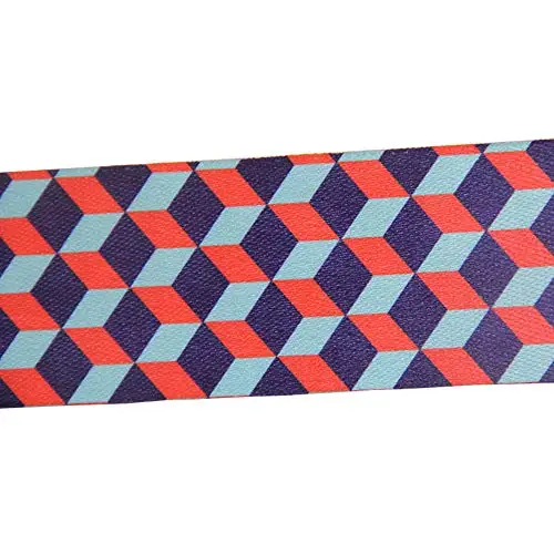 high quality 3D square pattern polyester printed webbing belt strap 1.5'/2'