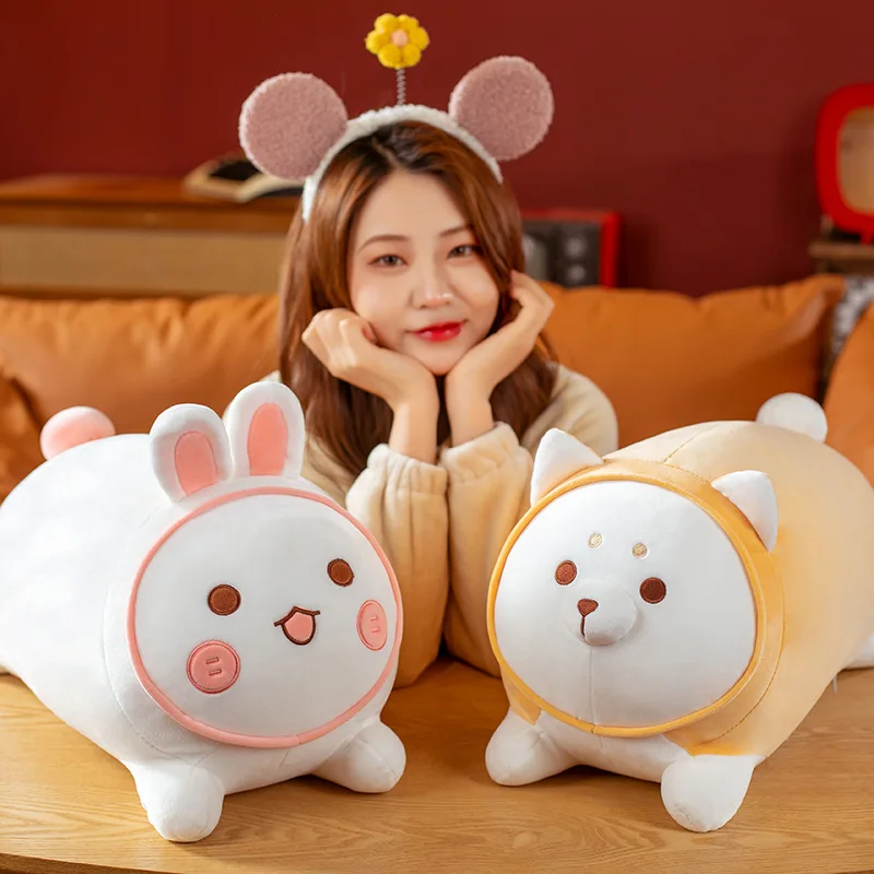 Cute fat house cat doll soft cute Shiba Inu bed sleeping pillow children rabbit cut plushies