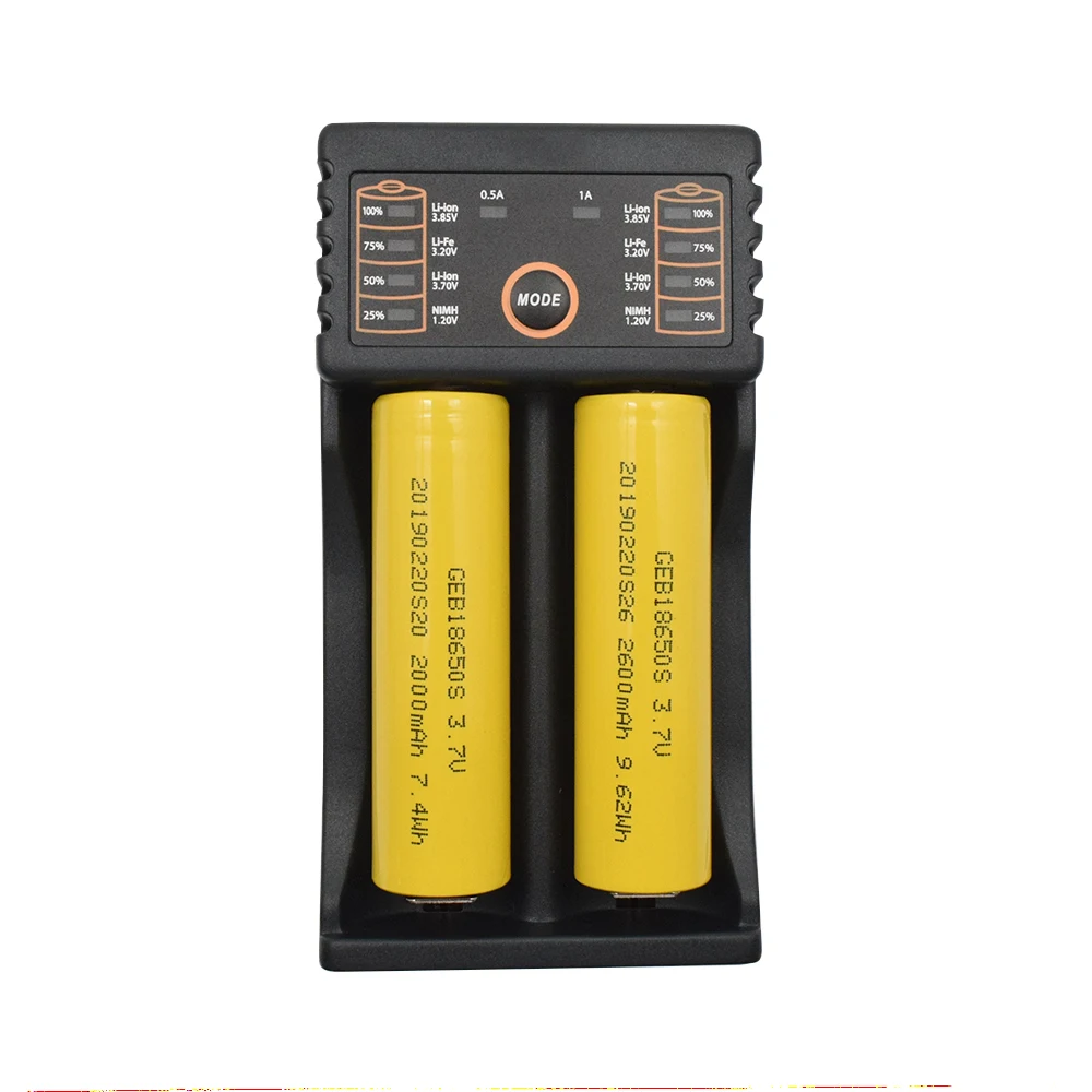 Умное зарядное устройство для цилиндрических литий-ионных аккумуляторов 18650 3 6 В 2000 мАч 2500 2600 3000 3200 3350 3400 Liion батарея