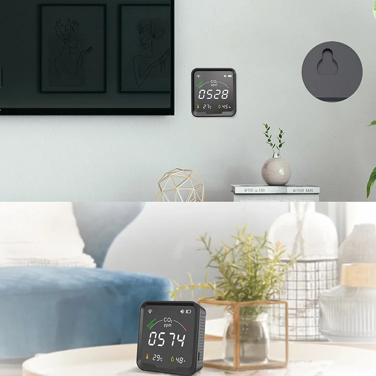 Wi-Fi CO2 Датчик влажности и температуры монитор качества воздуха метр
