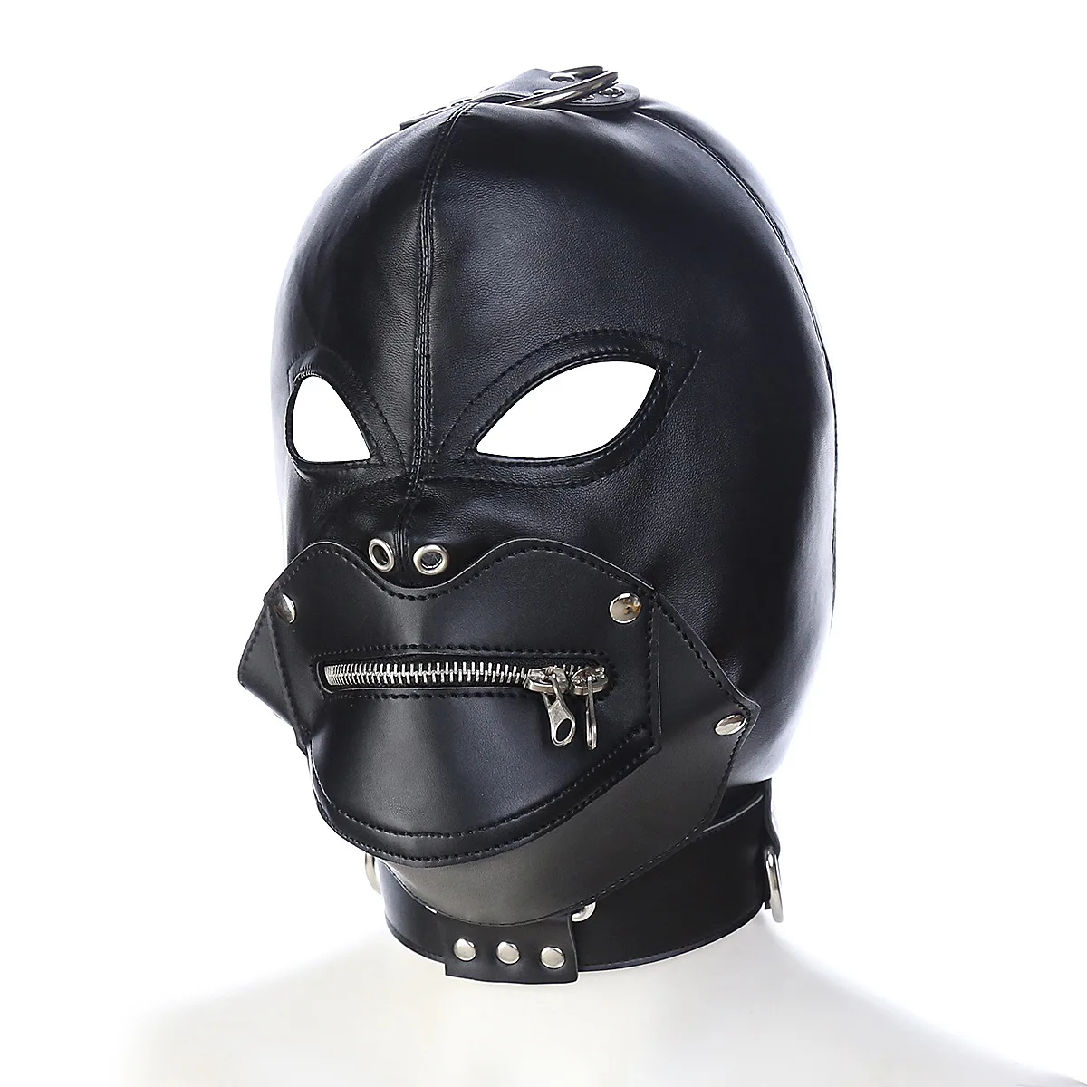 Emotional Restraint Flirting Mask Scattered Pat Leather Lock Demon Headgear Flirting Leather Eyecover Headgear
