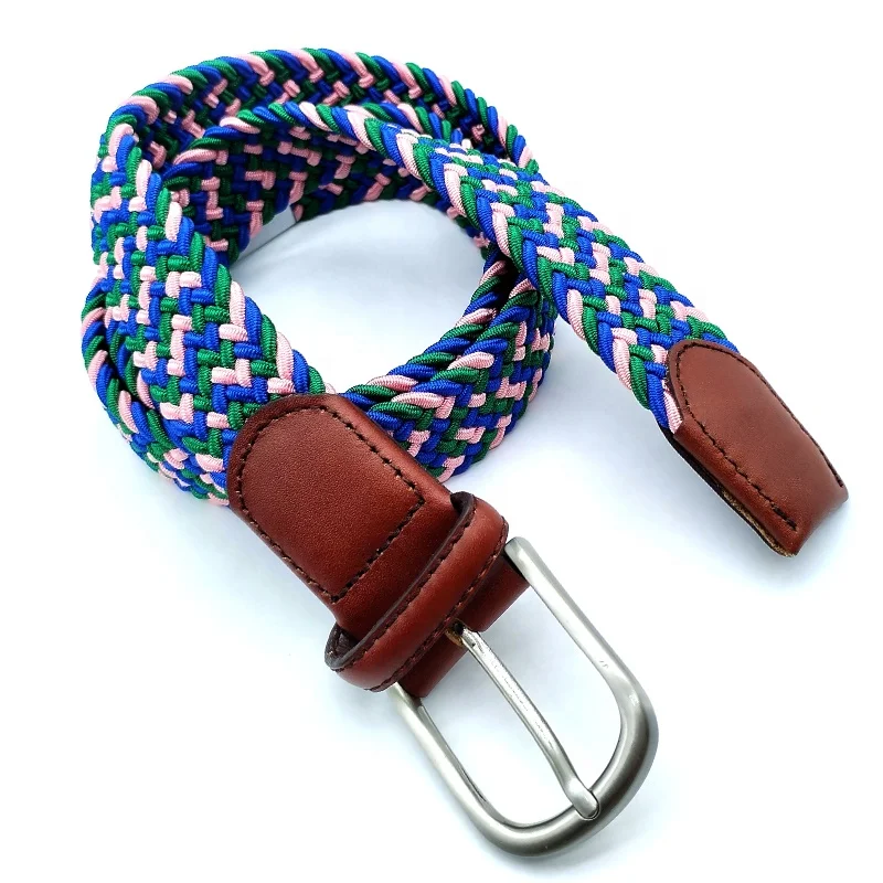 Female Casual Knitted Knitted Pin Buckle Elastic Belt Stretch Women Elastic Waist Belt Jeans Woven Stretch Belt