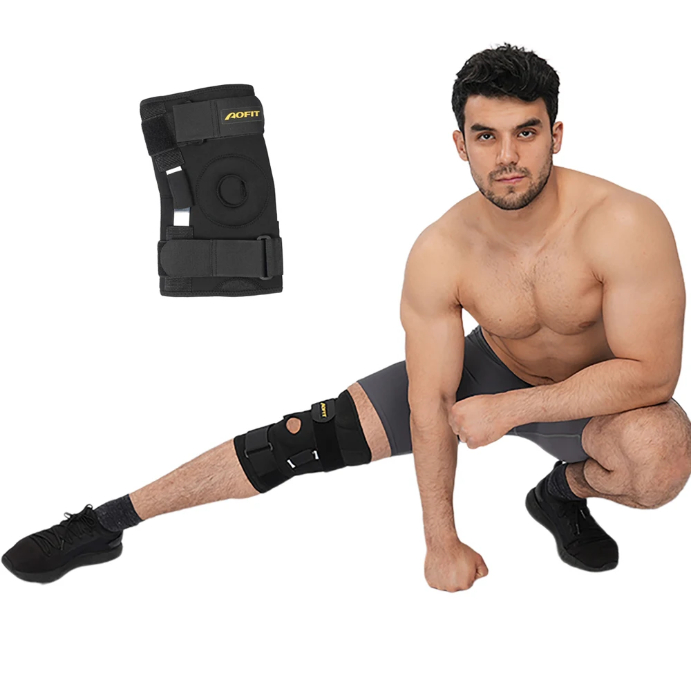 Wholesale Custom Breathable Folding Plate Steoarthritis Orthopedic Hinged Knee Brace Support