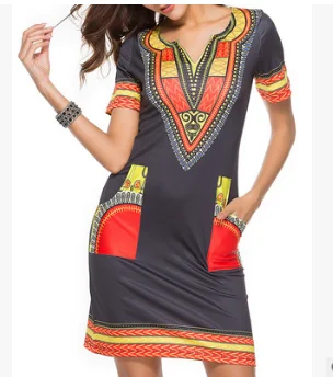 Modern short white african shirt dress dashiki dress