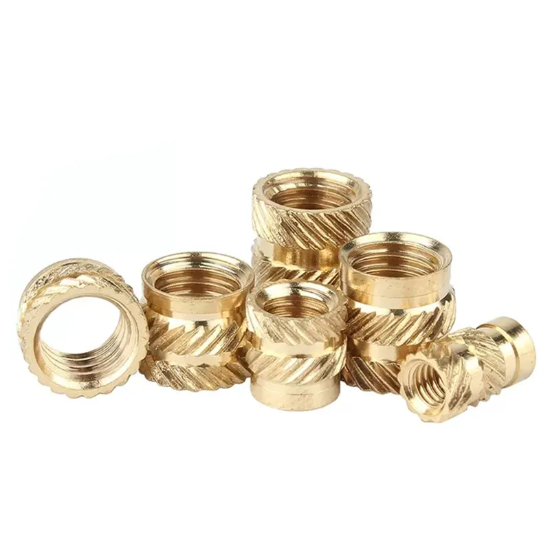 M2/M2.5/M3/M4/M5/M6/M8 Brass Insert Nut Insertos Knurling Copper Knukles Nuts Heat Straight Threaded Knurled Inserti DIN16903