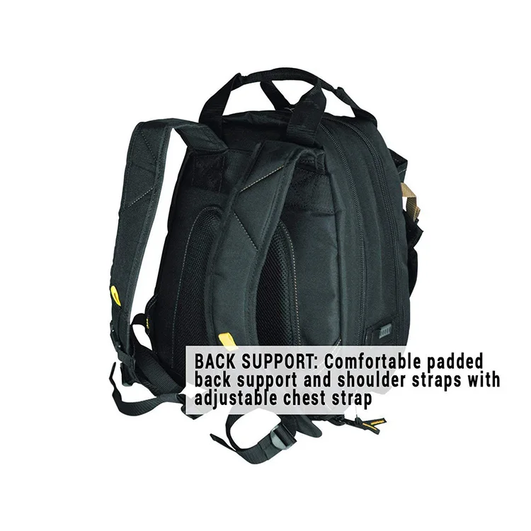 Custom multifunction portable multi-pockets electrical tool carry backpack toolkit heavy duty electrician backpack tool bag work