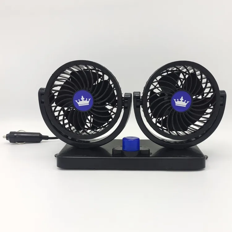 Interior Radiator Convenient 4-inch Car Fan Double-headed Car Cooling Fan Made in China Black ABS Plastic 6 Inch Ac Vent 12V/24V