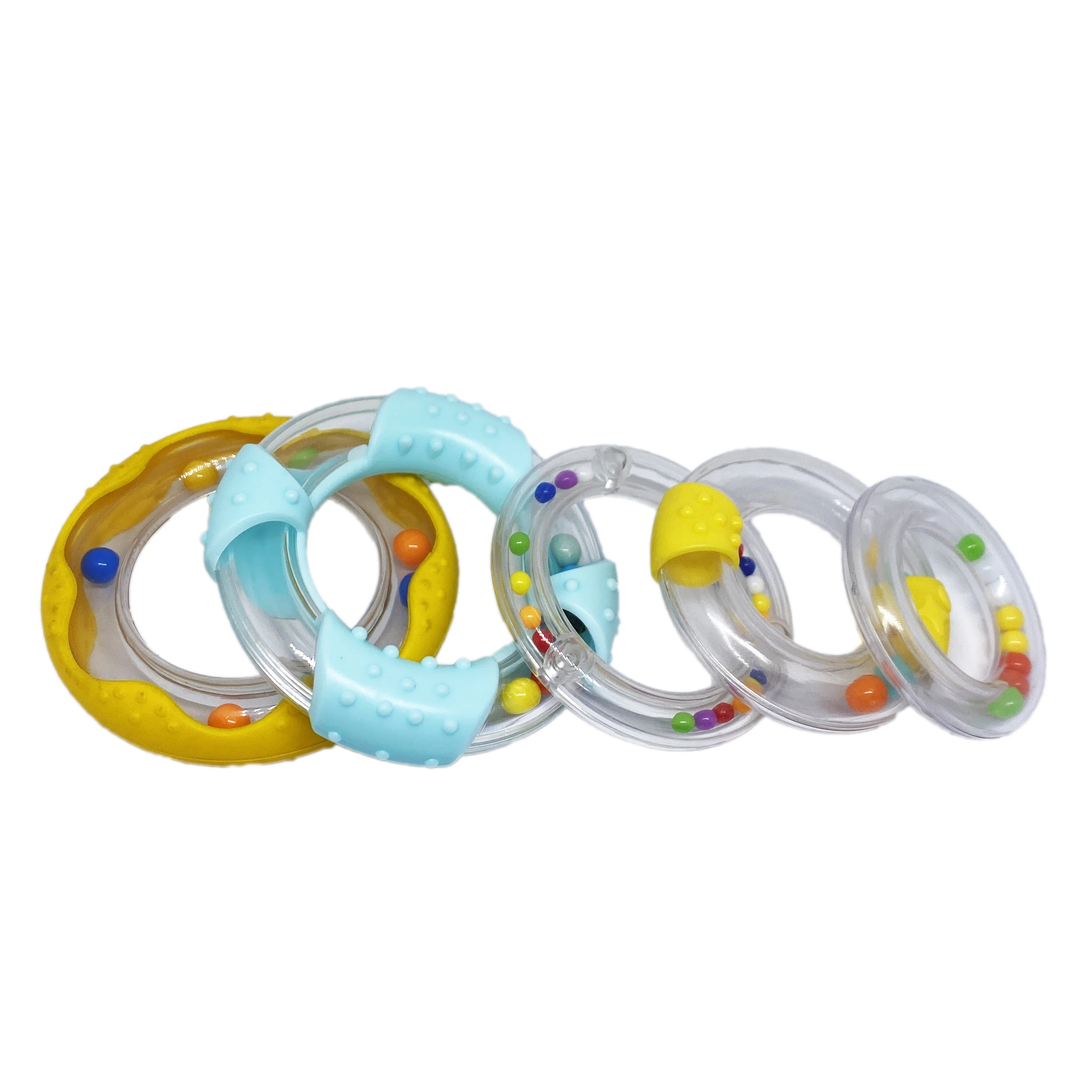 Pet Toy Accessories Flat Rattle Discs Plastic Rattle Insert Pet Toy Baby Rattle Ball Noise Maker For Baby Toys