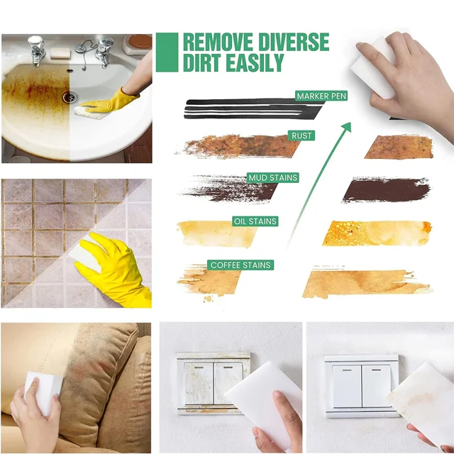 wholesale customize sponged magic clean Eraser 10 Pack Melamine Sponge in Bulk  high Density magic sponged clean kitchend