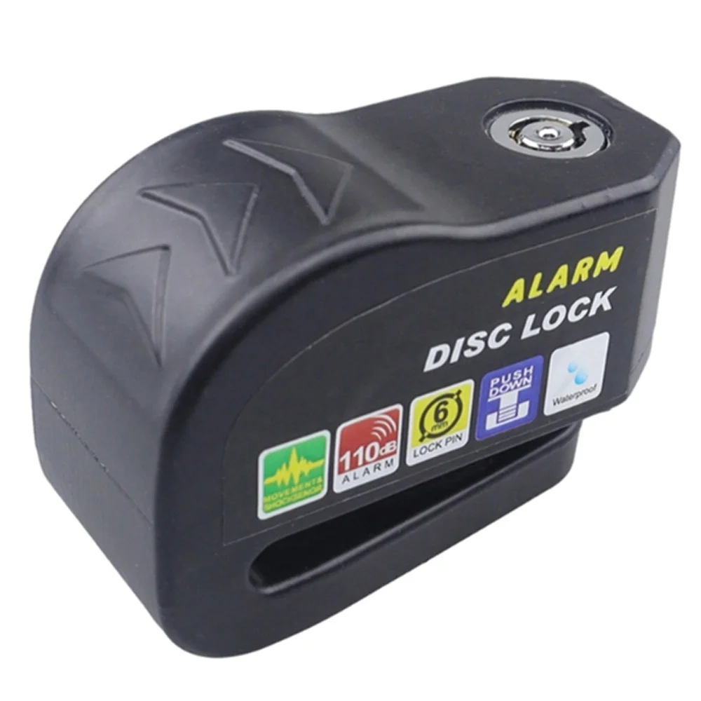 waterproof safety Anti theft portable bicycle lock Rotor Motorcycle electric Scooter bike Wheel Security Brake alarm disc lock