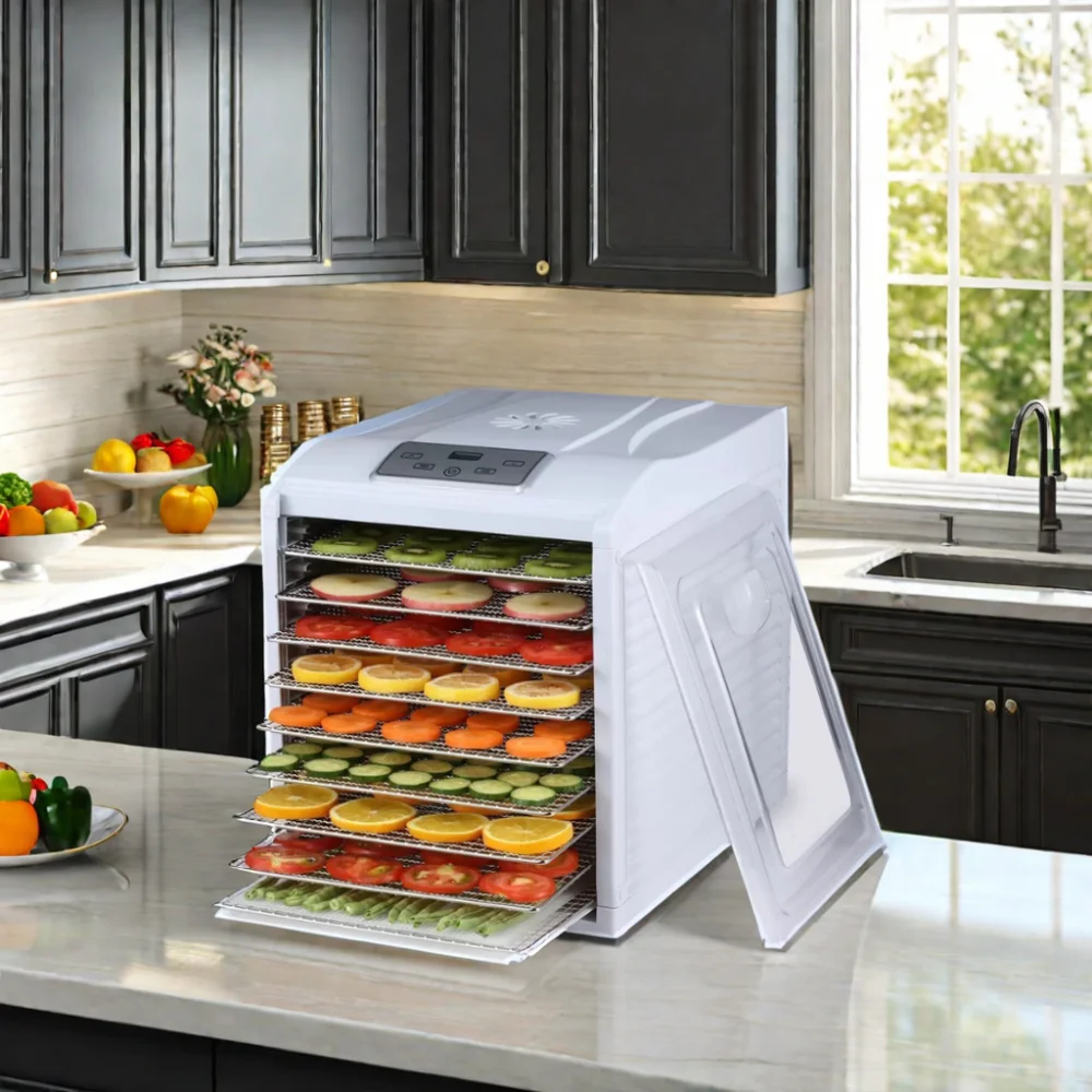 Professional 9-Tray Electric Food Dehydrator Machine Multi-Tier Household Kitchen Food Preserver Mini Food Processor