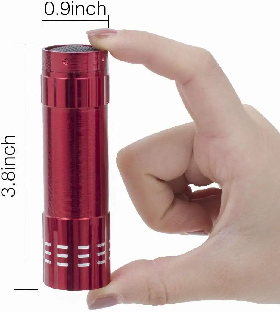 9 LED UV Ultra Violet Flashlight Inspection Lamp Torch 395nm aluminum alloy banknote detection UV curing fluorescent flashlight