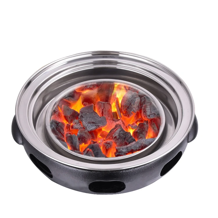 Korean restaurant charcoal grill commercial indoor no smoke bbq grills tabletop round charcoal bbq grill