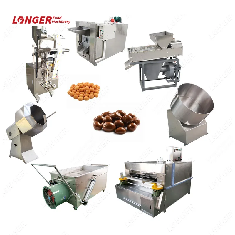 Машина для производства мелких жареных орехов и