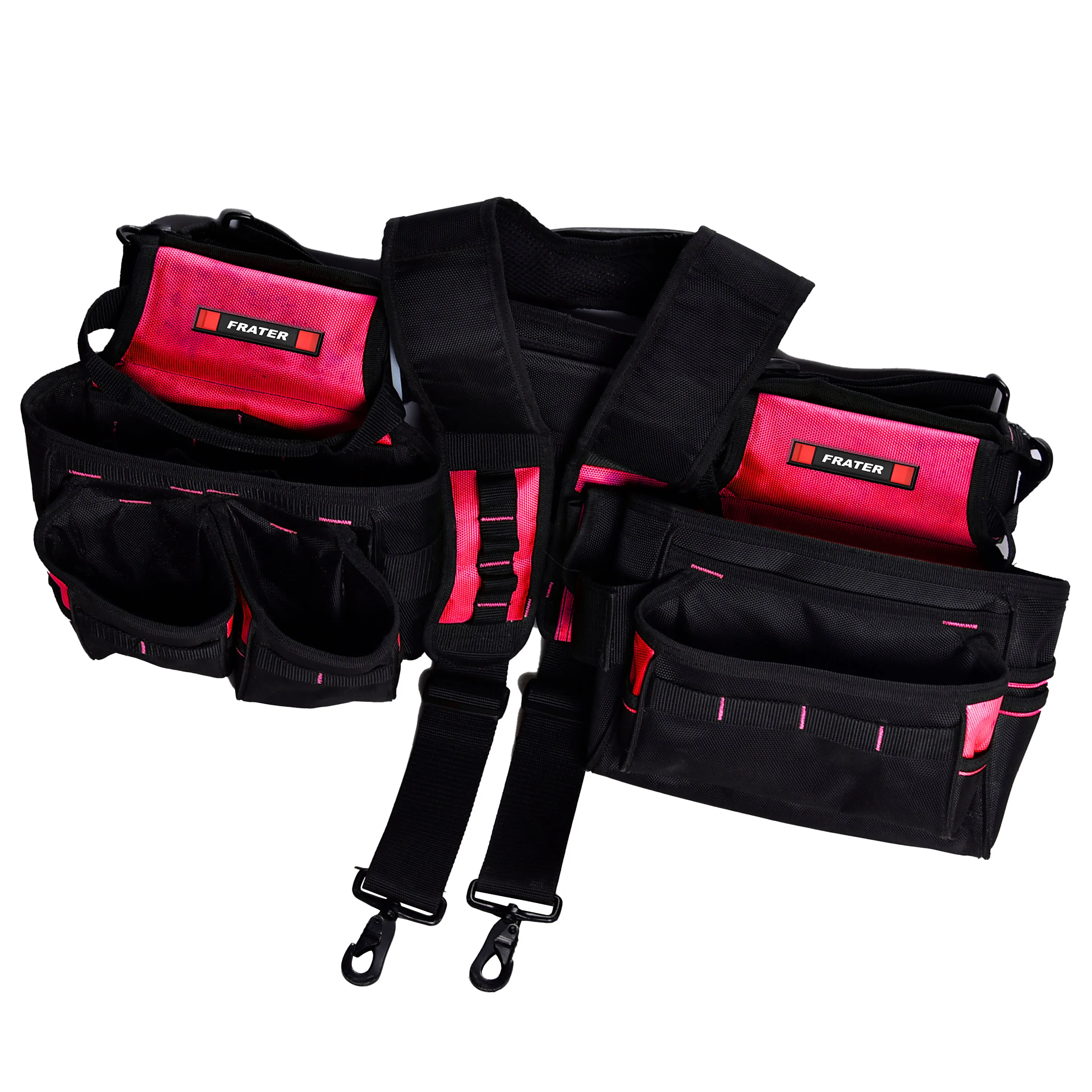 Frater Adjustable Waist Tool Pouch Belt Rugged 4 Piece Apron Rig With Suspenders