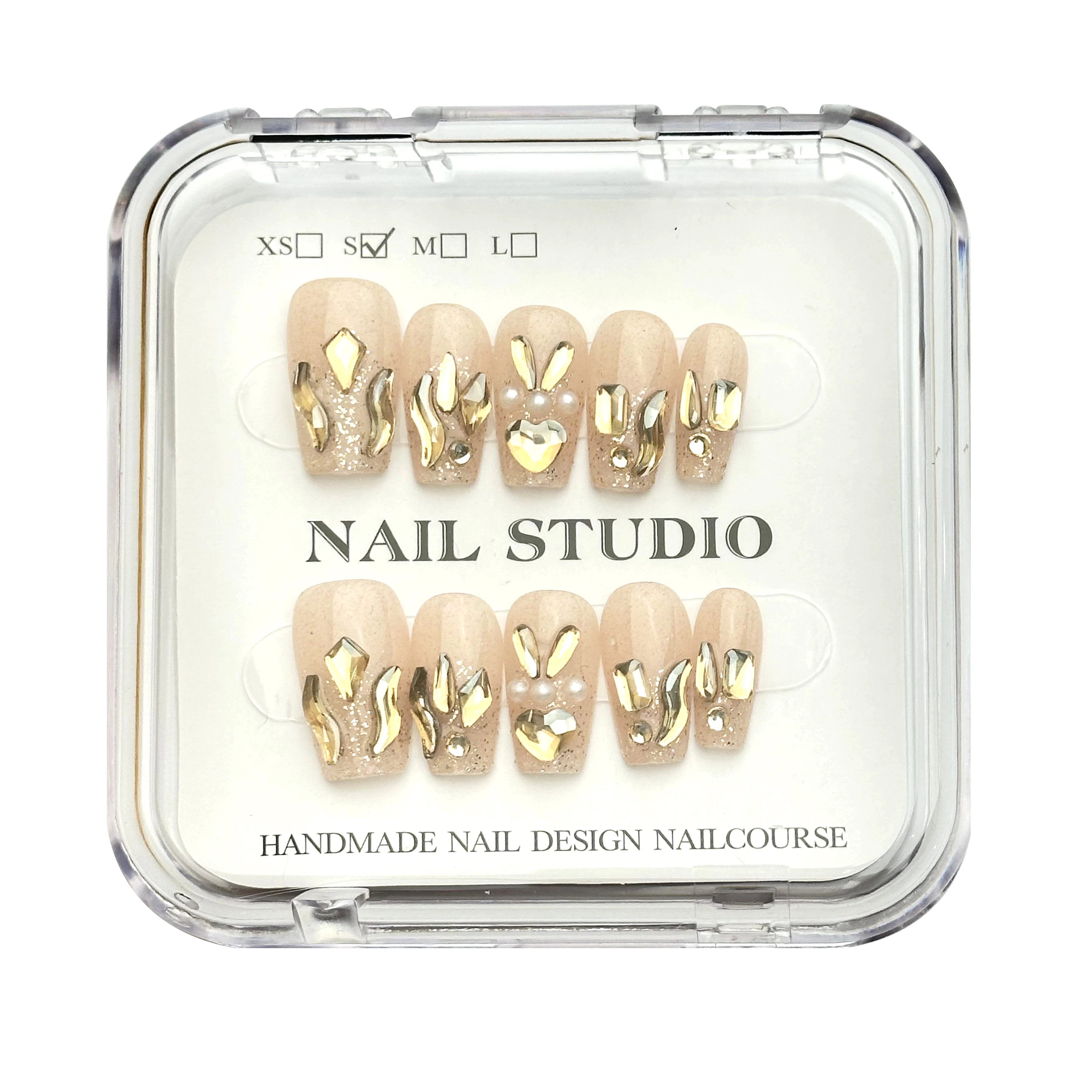 Long lasting full overage false nails pressed artificial nails making coffin reusable fake nails
