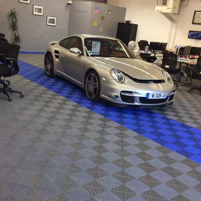 Factory Wholesale Free-Flow Car Wash Plastic Floor Interlocking Plastic Floor Tiles for Car Detailing  Luxury Vinyl
