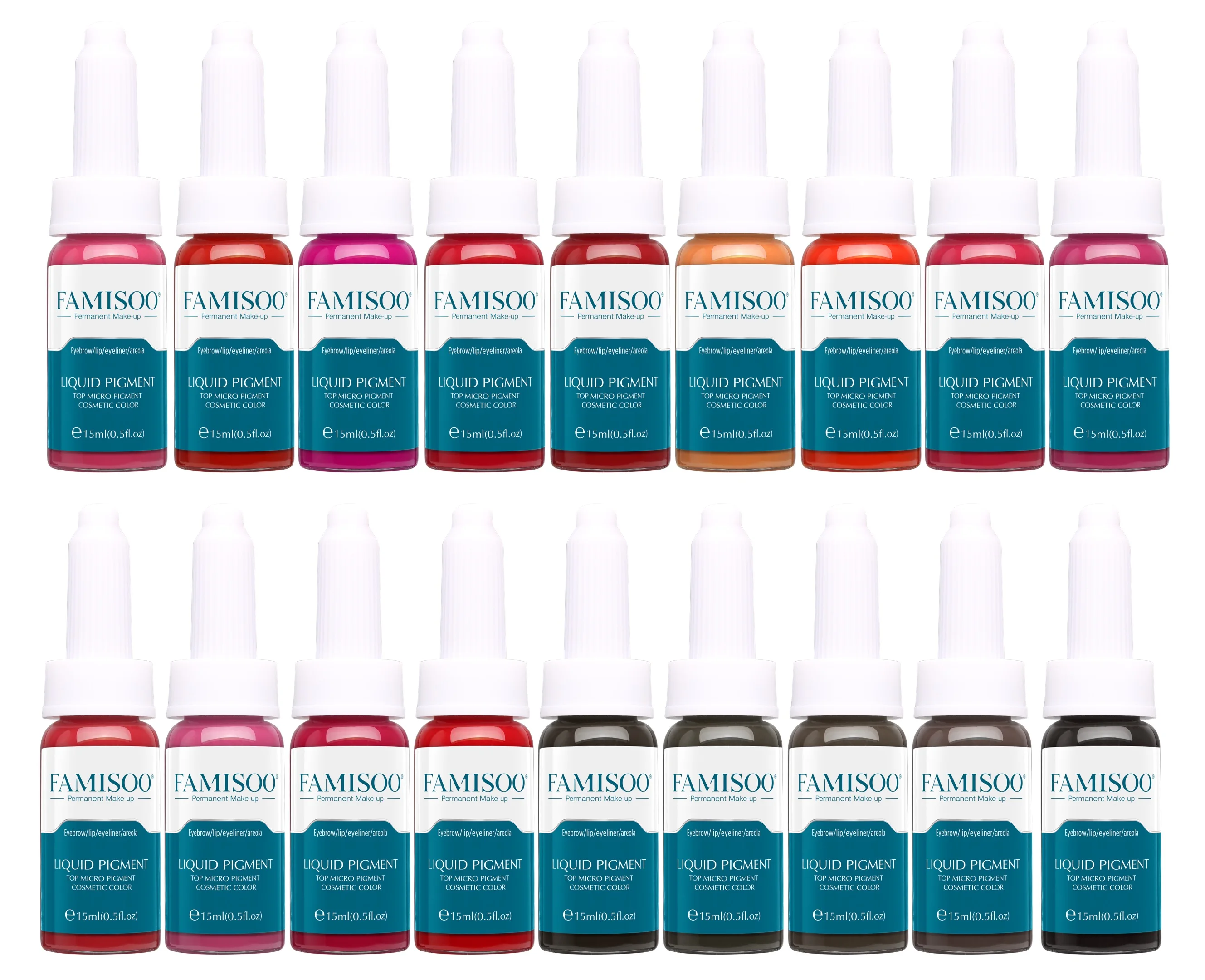 Famisoo Charm Color Private Label permanent makeup pigment For Lip Device Liquid Microblading pigment