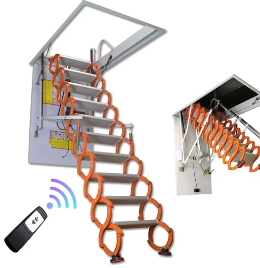 Best New Products Easy Operation Folding Step Ladders Indoor Telescopic Attic Stairs Invisible Folding Ladder For Duplex Villas