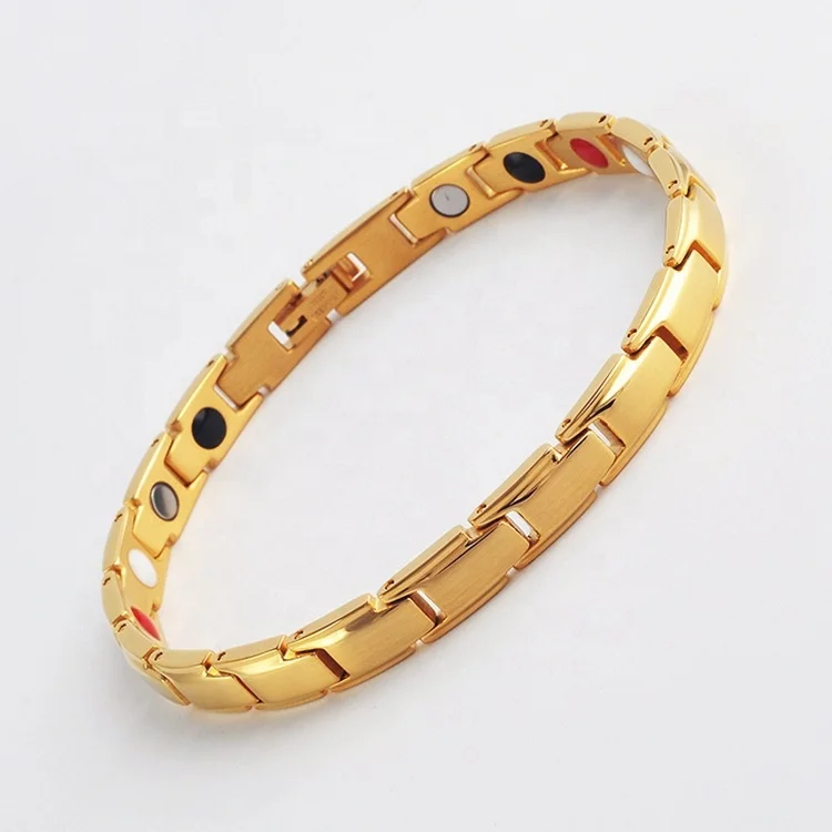 Stainless Steel Hematite Health Care Chains Bio Pulsera Magnet Quantum Bracelet Energy Elements Tungsten Bracelet For Men