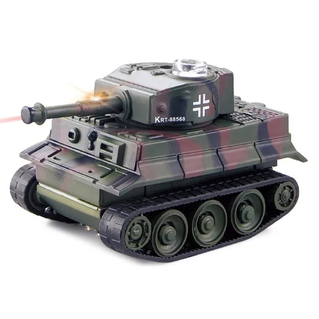 2.4G rotating stunt car rechargeable small half-track remote control mini military tank toys
