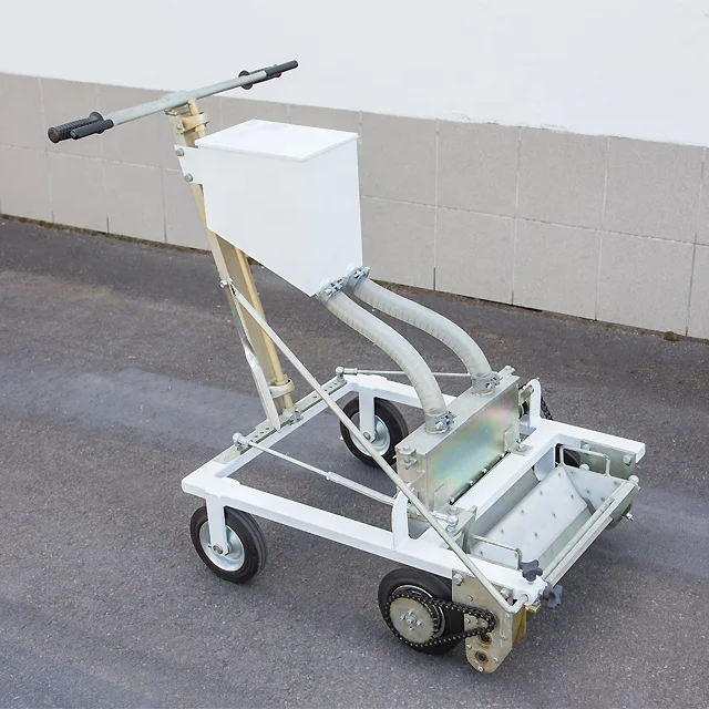 SHMELEK HP Structure Hand Push Cold Plastic Glass Beads Road Structured Horizontal Line Marking Machine
