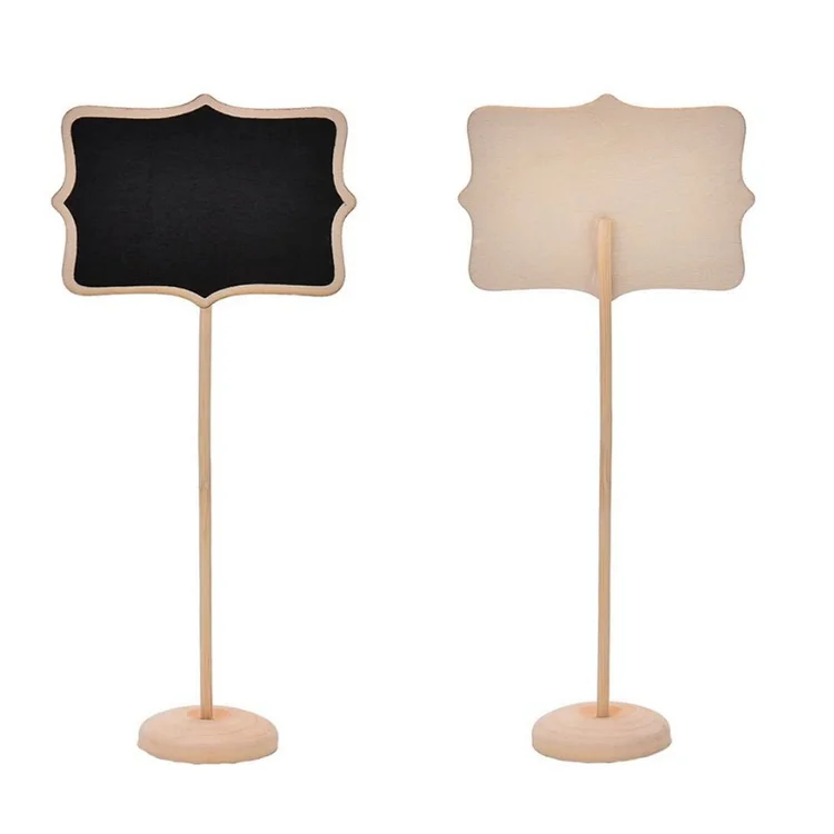 wholesale multifunctional message board 15 pack wooden mini chalkboard sign with stand