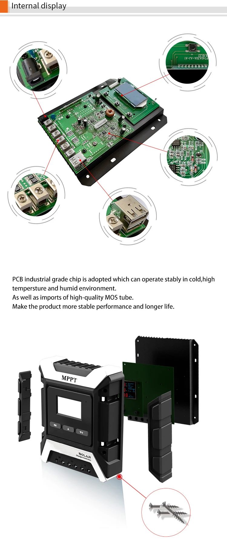 High Voltage Off Grid MPPT Charge Controller 30 A 60 AMP 80A 12V 24V 48V Controller for Solar Energy