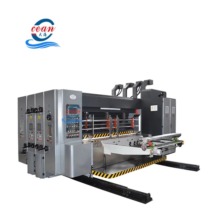 DongGuang Ocean Fully Computer Automatic Corrugated Cardboard Printing Slotting Die Cutting Machine